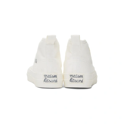 Shop Maison Kitsuné Maison Kitsune White Kool Fox Sneakers