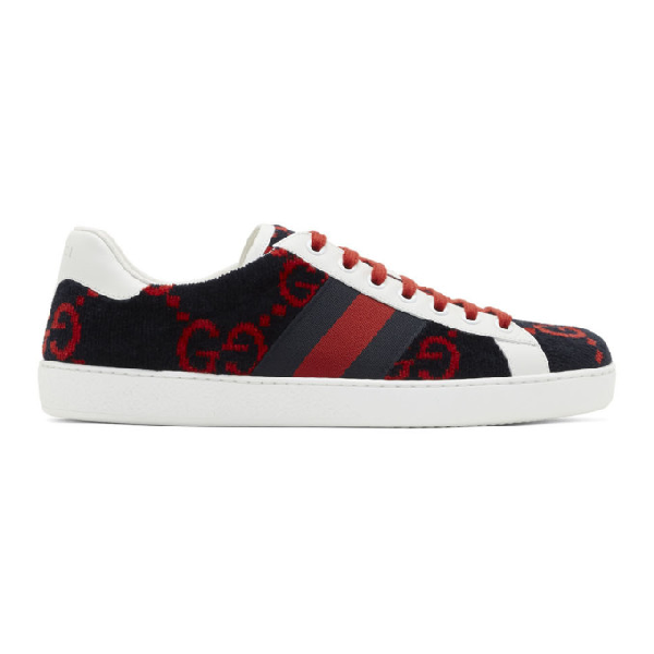 gucci ace navy blue