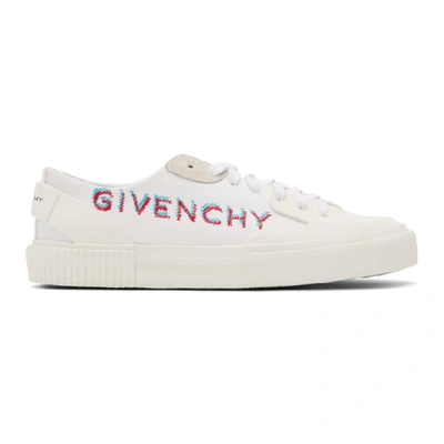 Shop Givenchy White Signature Light Tennis Sneakers In 100 White