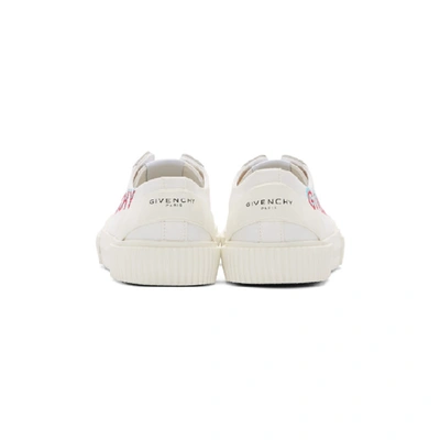 Shop Givenchy White Signature Light Tennis Sneakers In 100 White