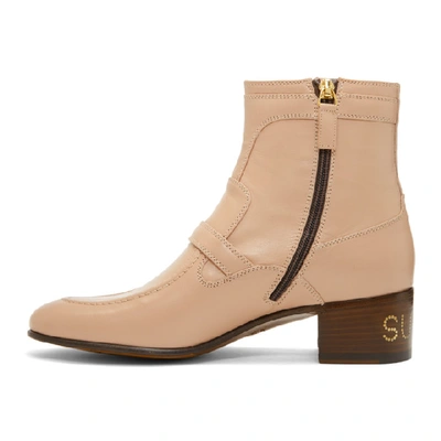 Shop Gucci Pink Ebal Boots In 5751 Rose