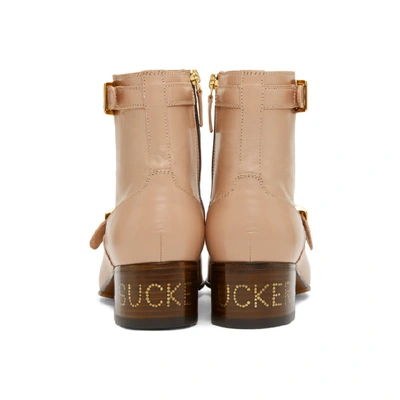 Shop Gucci Pink Ebal Boots In 5751 Rose