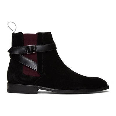 Shop Ps By Paul Smith Black Suede Harrow Chelsea Boots In 79 Black