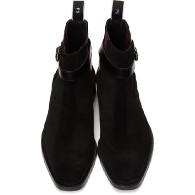Shop Ps By Paul Smith Black Suede Harrow Chelsea Boots In 79 Black