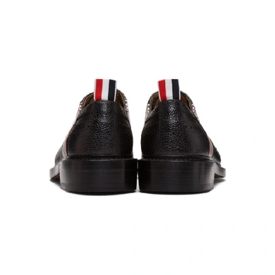 Shop Thom Browne Black 4-bar Classic Longwing Brogues