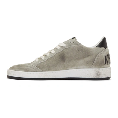 Shop Golden Goose Grey And Yellow Suede Ball Star Sneakers In Waxiceyello