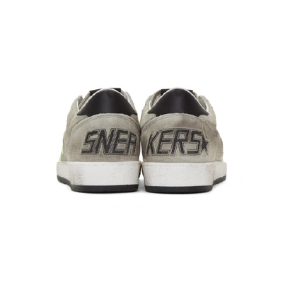Shop Golden Goose Grey And Yellow Suede Ball Star Sneakers In Waxiceyello