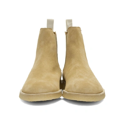 Shop Common Projects Tan Suede Chelsea Boots
