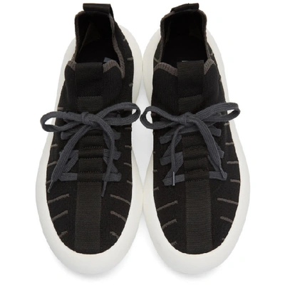 Shop Marni Black Banana Lace-up Sneakers In 00n99 Black