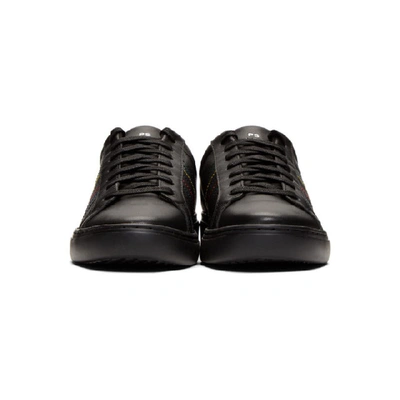 Shop Ps By Paul Smith Black Embroidered Stripes Sneakers In 79 Black