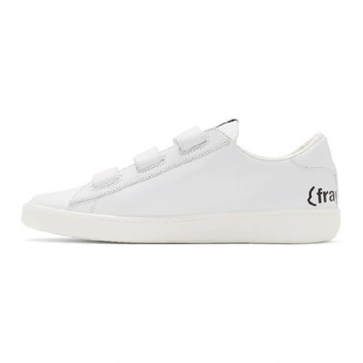 Shop Moncler Genius 7 Moncler Fragment Hiroshi Fujiwara White Leather Sneakers In 001-white