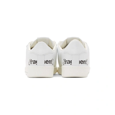 Shop Moncler Genius 7 Moncler Fragment Hiroshi Fujiwara White Leather Sneakers In 001-white