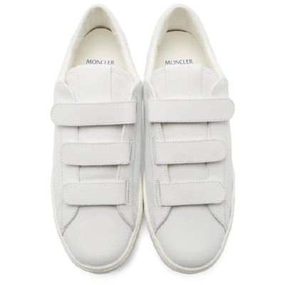 Shop Moncler Genius 7 Moncler Fragment Hiroshi Fujiwara White Leather Sneakers In 001-white