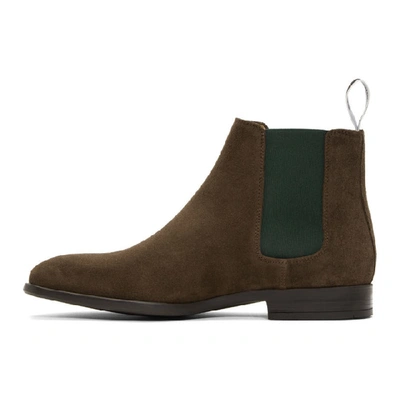 Shop Ps By Paul Smith Brown And Green Gerald Chelsea Boots In 66 Brown