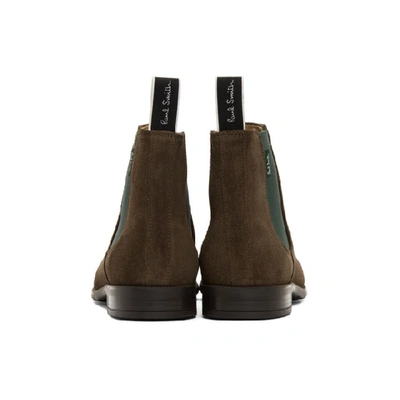 Shop Ps By Paul Smith Brown And Green Gerald Chelsea Boots In 66 Brown