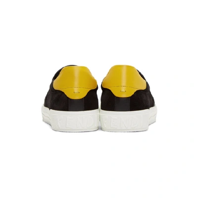 Shop Fendi Black Bag Bugs Slip-on Sneakers In F16yw