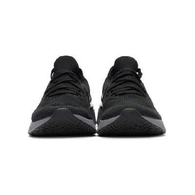 Nike Black & Grey Epic React Flyknit 2 Sneakers