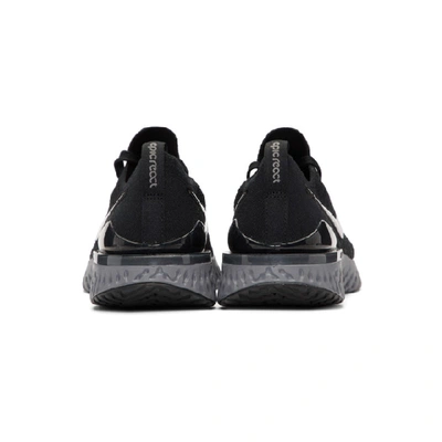Nike Black & Grey Epic React Flyknit 2 Sneakers