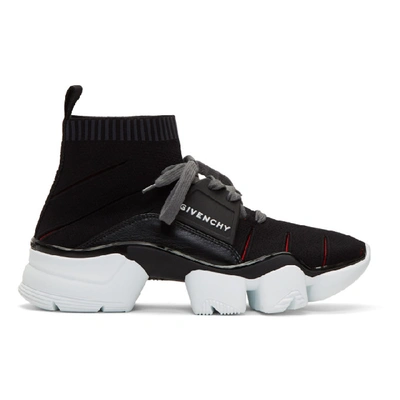 Shop Givenchy Black Jaw High-top Sneakers In 001 Blk