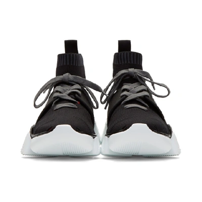 Shop Givenchy Black Jaw High-top Sneakers In 001 Blk