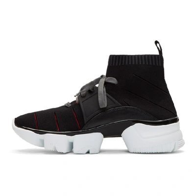 Shop Givenchy Black Jaw High-top Sneakers In 001 Blk