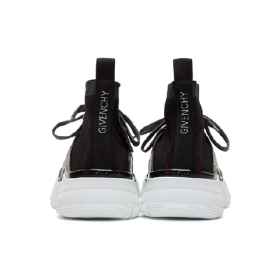 Shop Givenchy Black Jaw High-top Sneakers In 001 Blk