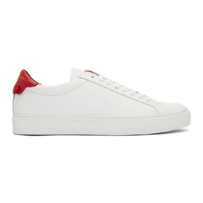 Shop Givenchy White And Red Urban Knots Sneakers In 112-wht/red