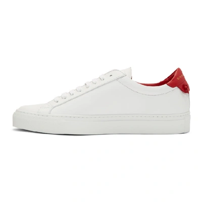 Shop Givenchy White And Red Urban Knots Sneakers In 112-wht/red