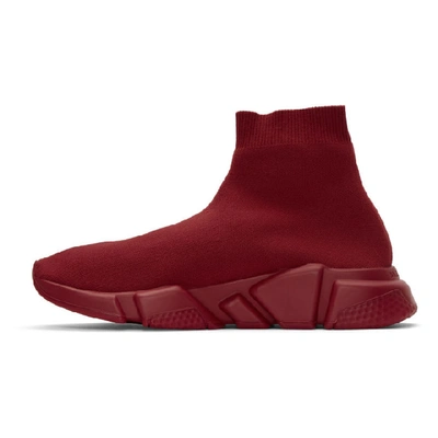 Shop Balenciaga Red Speed Sneakers In Burgundy