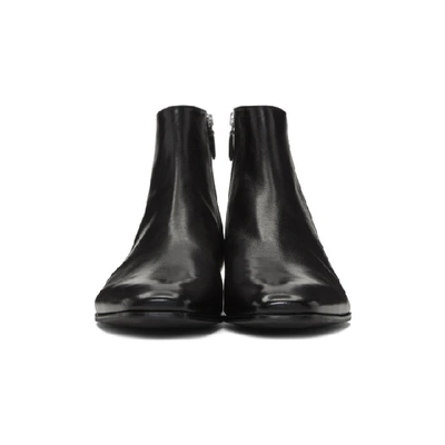 Shop Prada Black Canguro Zip Boots
