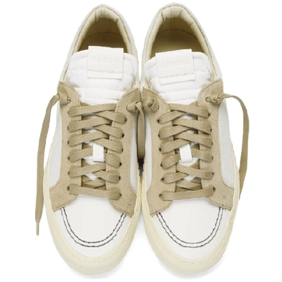 Shop Rhude White And Grey Suede V1 Lo Sneakers In White/grybr