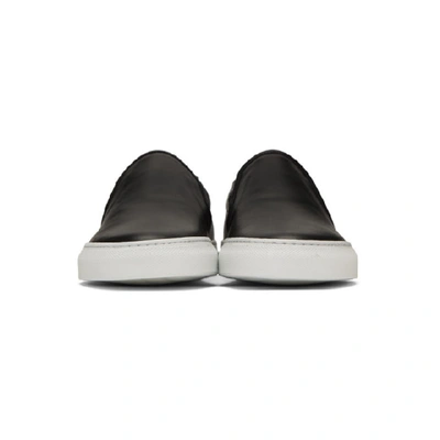Shop Common Projects Black And White Slip-on Sneakers In 7547 Blkws