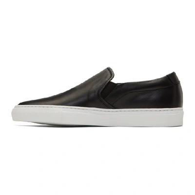 Shop Common Projects Black And White Slip-on Sneakers In 7547 Blkws