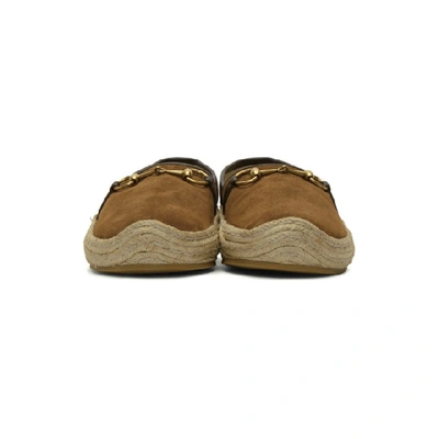 Shop Gucci Brown Suede Horsebit Espadrilles In 2570 Newcui