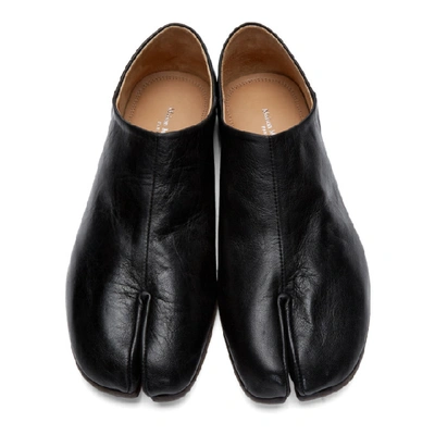 Shop Maison Margiela Black Tabi Babouche Loafers In 900 Black