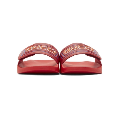 Shop Gucci Red New Pursuit Sandals In 6433 Hibred