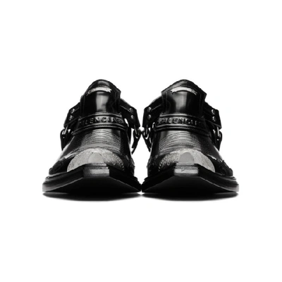 Shop Balenciaga Black Low Santiag Harness Boots