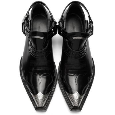 Shop Balenciaga Black Low Santiag Harness Boots