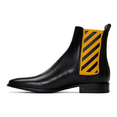 Shop Off-white Black & Yellow Chelsea Boots In 1060 Bblkyl
