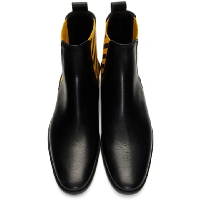 Shop Off-white Black & Yellow Chelsea Boots In 1060 Bblkyl
