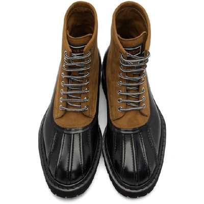 Shop Givenchy Brown And Black Camden Boots