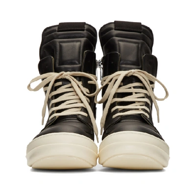 Shop Rick Owens Black Geobasket Sneakers In 09 Black