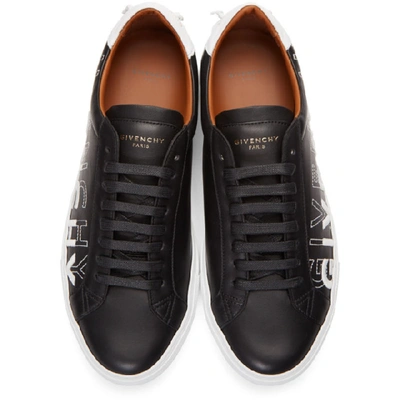 Shop Givenchy Black & White Embroidered Urban Street Sneakers