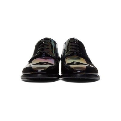 Shop Givenchy Black Iridescent Classic Derbys In 001 Black