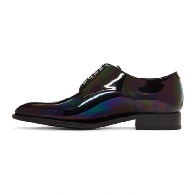 Shop Givenchy Black Iridescent Classic Derbys In 001 Black