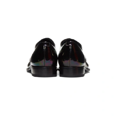 Shop Givenchy Black Iridescent Classic Derbys In 001 Black