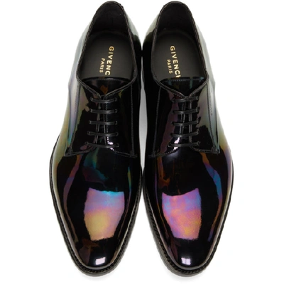 Shop Givenchy Black Iridescent Classic Derbys In 001 Black