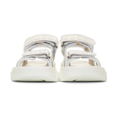 Shop Gucci White Aguru Sandals In 9070 White