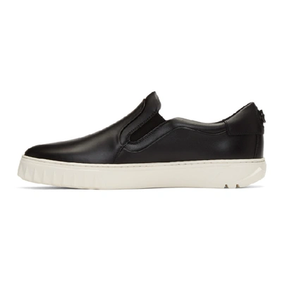 Shop Ferragamo Salvatore  Black Cruise Slip-on Sneakers In Nero