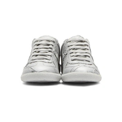Shop Maison Margiela Silver Metallic Replica Sneakers In H3809 Metgr